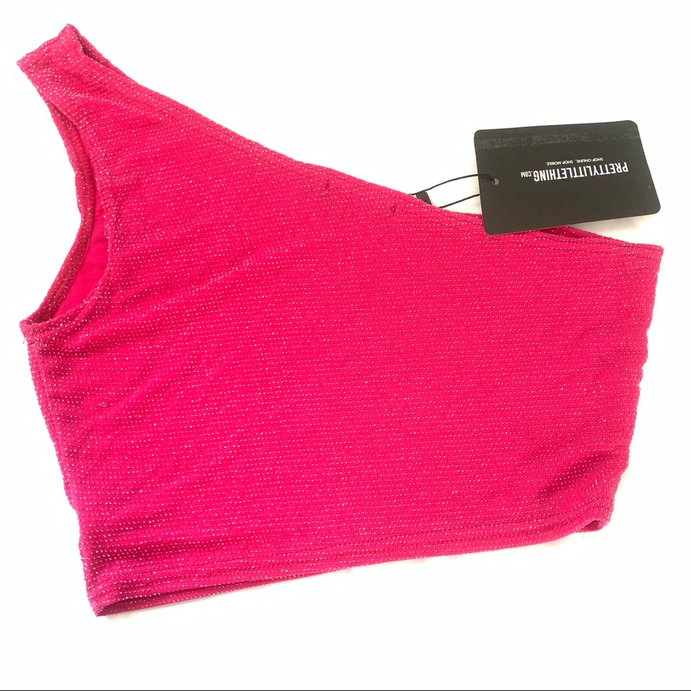 Hot pink crop top size M brand new
